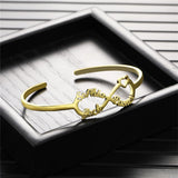 Personalized Stainless Steel Infinity Love Bracelet Custom Name Jewelry Gift