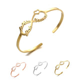 Personalized Stainless Steel Infinity Love Bracelet Custom Name Jewelry Gift