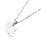Iran Maps Pendant Necklace For Women Ethnic Jewelry Gift