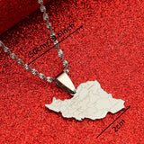 Iran Maps Pendant Necklace For Women Ethnic Jewelry Gift