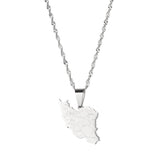 Iran Maps Pendant Necklace For Women Ethnic Jewelry Gift