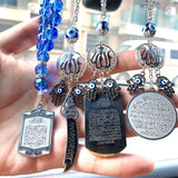Stainless Steel Evil Eye Car Mirror Pendant Necklace Gift