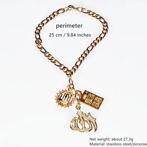 Stainless Steel Evil Eye Car Mirror Pendant Necklace Gift