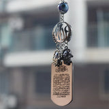 Stainless Steel Evil Eye Car Mirror Pendant Necklace Gift