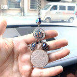 Stainless Steel Evil Eye Car Mirror Pendant Necklace Gift