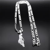 Stainless Steel Magen Star of David Necklace Jewish Hexagram Pendant