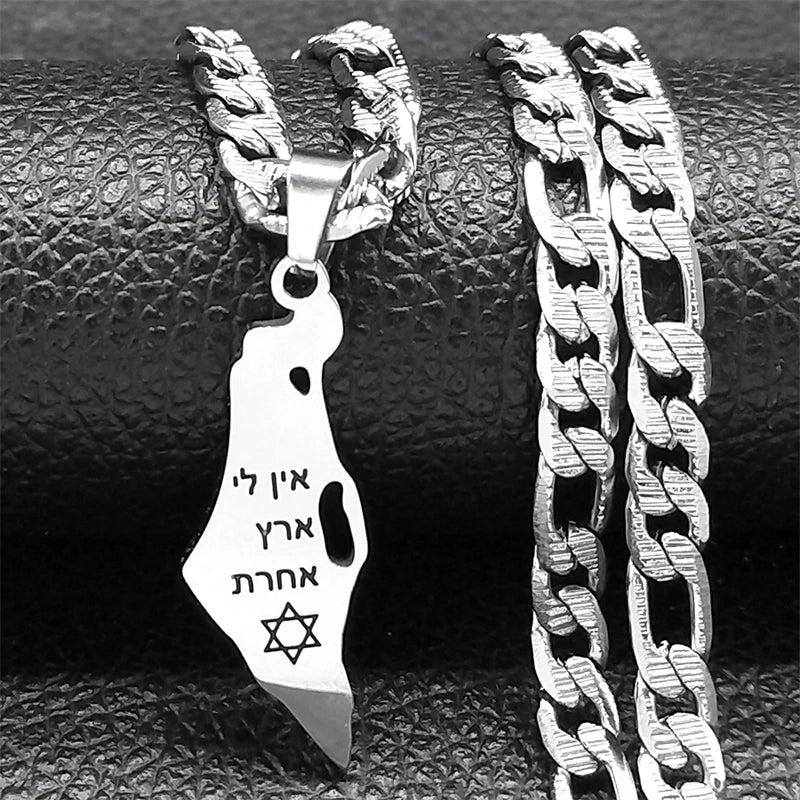 Stainless Steel Magen Star of David Necklace Jewish Hexagram Pendant