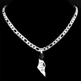 Stainless Steel Magen Star of David Necklace Jewish Hexagram Pendant