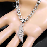 Stainless Steel Magen Star of David Necklace Jewish Hexagram Pendant