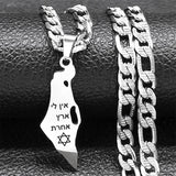 Stainless Steel Magen Star of David Necklace Jewish Hexagram Pendant