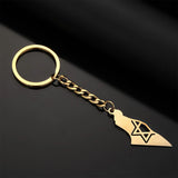 Stainless Steel Star of David Keychain Necklace
