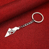 Stainless Steel Star of David Keychain Necklace