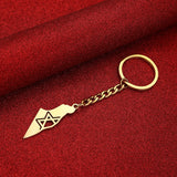 Stainless Steel Star of David Keychain Necklace