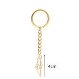 Stainless Steel Map Pendant Necklace Keychain Women Silver Jewelry