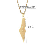 Women's Stainless Steel Map Pendant Necklace