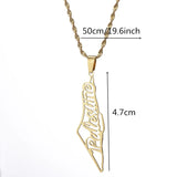 Women's Stainless Steel Map Pendant Necklace
