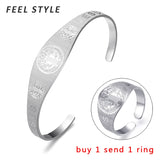 St. Benedict Cross Cuff Bracelet for Women