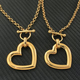 Stainless Steel Jewelry 2 Collar Style Necklaces Pendant Heart For Women