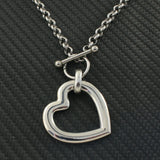 Stainless Steel Jewelry 2 Collar Style Necklaces Pendant Heart For Women