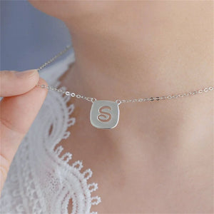 Stainless Steel A-Z Initial Pendant Necklace Women Boy Girl Birthday Gift