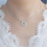 Stainless Steel A-Z Initial Pendant Necklace Women Boy Girl Birthday Gift