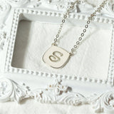 Stainless Steel A-Z Initial Pendant Necklace Women Boy Girl Birthday Gift