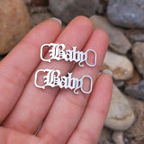 Stainless Steel Bad Girl Shoe-buckle Old English Buckle for Baby Girl Women Men