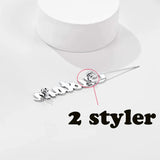 Stainless Steel Name Brooch for Men Women Letter Pin Pendant