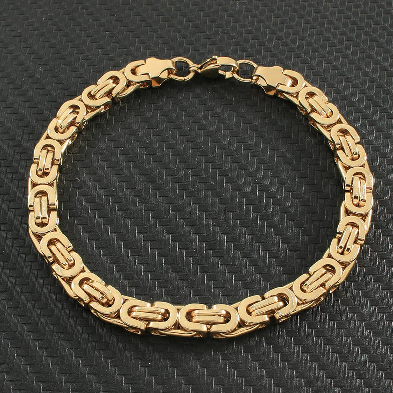 Stainless Steel Heart Bracelet 6mm Width for Women