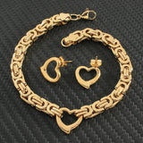 Stainless Steel Heart Bracelet 6mm Width for Women