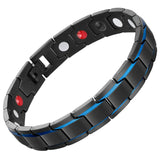 Stainless Steel Bike Chain Bracelets Magnetic Stone Bangles