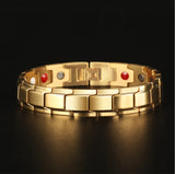 Stainless Steel Bike Chain Bracelets Magnetic Stone Bangles