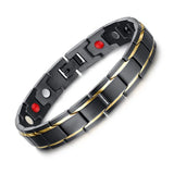 Stainless Steel Bike Chain Bracelets Magnetic Stone Bangles