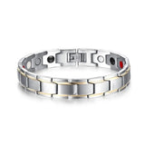 Stainless Steel Bike Chain Bracelets Magnetic Stone Bangles