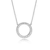 Stainless Steel Geometric Pendant Necklace Round Circle Choker Necklaces