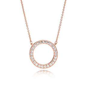 Stainless Steel Geometric Pendant Necklace Round Circle Choker Necklaces