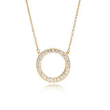 Stainless Steel Geometric Pendant Necklace Round Circle Choker Necklaces