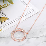Stainless Steel Geometric Pendant Necklace Round Circle Choker Necklaces
