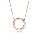 Stainless Steel Geometric Pendant Necklace Round Circle Choker Necklaces