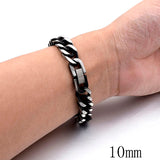 Stainless Steel Hand Chain Charm Bracelets for Men Women, Punk Friendship Gift