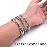 Stainless Steel Hand Chain Charm Bracelets for Men Women, Punk Friendship Gift