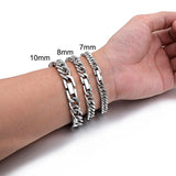 Stainless Steel Hand Chain Charm Bracelets for Men Women, Punk Friendship Gift
