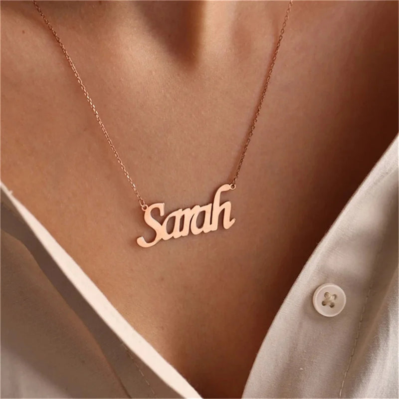 Custom Name Necklace for Women - Stainless Steel