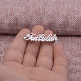 Personalized Stainless Steel Name Brooch for Men Women