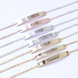 Custom Stainless Steel Name Bracelet Engraved Roman Numerals