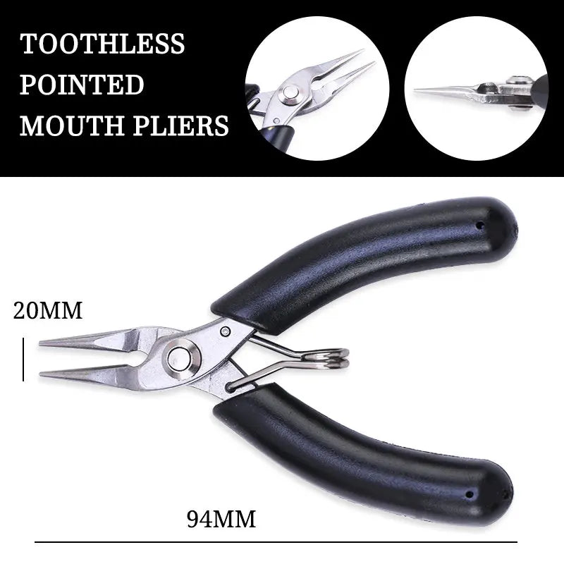 Stainless Steel Jewelry Pliers Set - Needle Nose, Round Nose, Wire Cutter