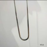 Stainless Steel Women's Flat Snake Bone Chain Necklace