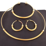 Stainless Steel Women's Mesh Choker Bracelet Set