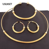 Stainless Steel Women's Mesh Choker Bracelet Set