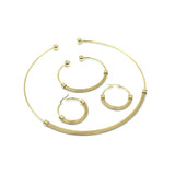 Stainless Steel Women's Mesh Choker Bracelet Set